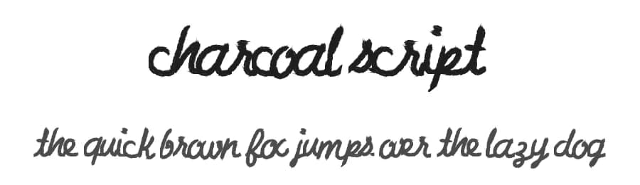 Charcoal Script by Xerographer Fonts — Script Handwritten Font