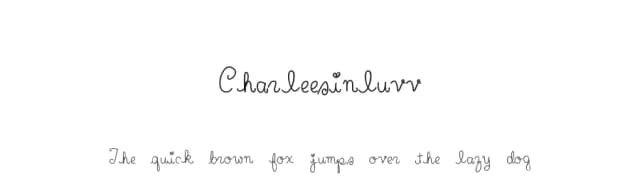 Charleesinluvv by Charlee Sathiraboot — Script Handwritten Font