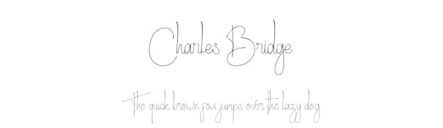 Charles Bridge by Sutrisno Al Rasyid — Script Handwritten Font