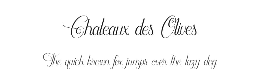 Chateaux des Olives by Maelle.K | Thomas Boucherie — Script Handwritten Font