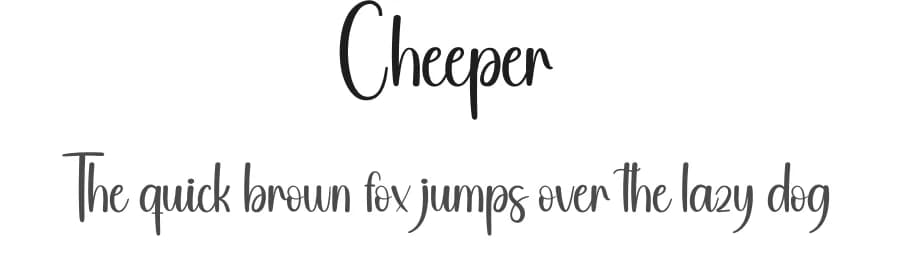 Cheeper by Andi Moz — Script Handwritten Font