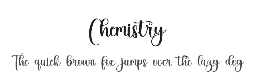 Chemistry by FreshtypeINK — Script Handwritten Font