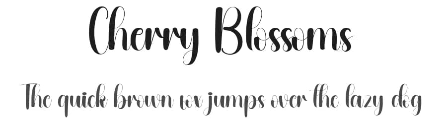 Cherry Blossoms by Andi Moz — Script Handwritten Font