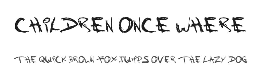 Children Once Where by J0hnnie — Script Handwritten Font