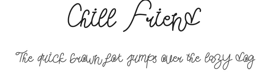 Chill Friend by Edric Studio — Script Handwritten Font