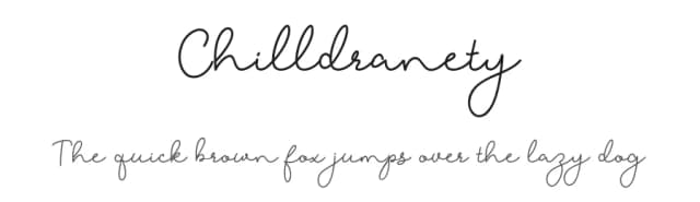 Chilldranety by Alfaraby Studio — Script Handwritten Font