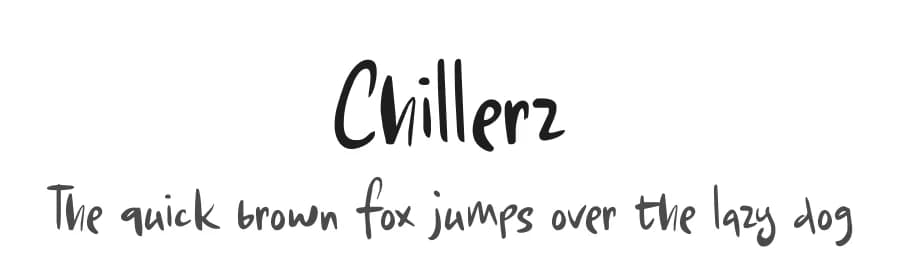 Chillerz by Hanoded — Script Handwritten Font