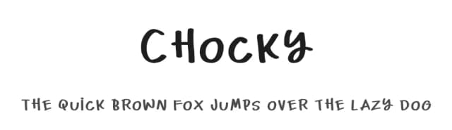 Chocky by Fachrur Rozzy — Script Handwritten Font