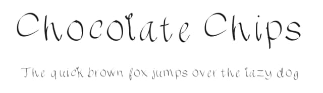 Chocolate Chips by Hadeel Gallaf — Script Handwritten Font