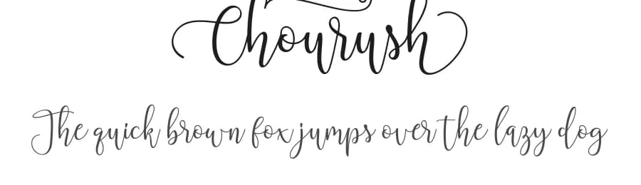 Chourush by Alif Quentin — Script Handwritten Font
