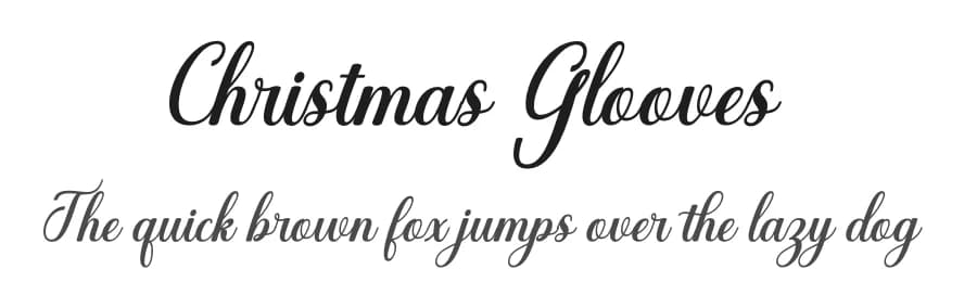 Christmas Glooves by Kong Font — Script Handwritten Font