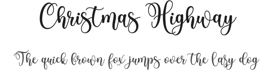 Christmas Highway by Airotype — Script Handwritten Font