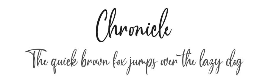 Chronicle by Pen Culture — Script Handwritten Font