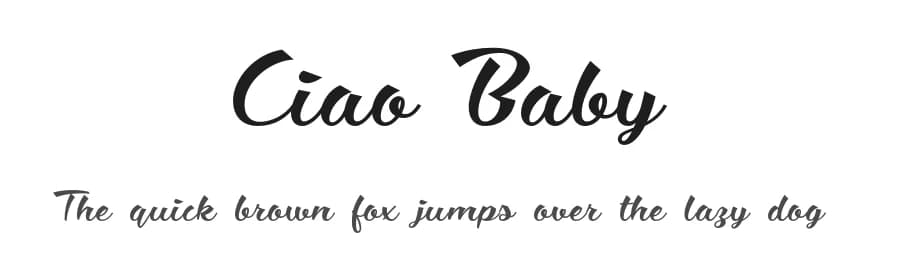 Ciao Baby by Roland Huse Design — Script Handwritten Font