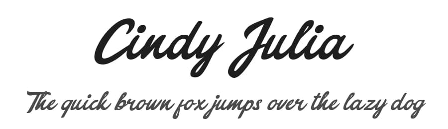 Cindy Julia by Rhidtype — Script Handwritten Font
