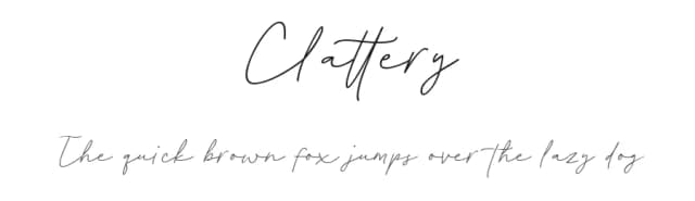 Clattery by Niskala Huruf — Script Handwritten Font