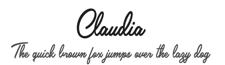 Claudia by Billy Argel Fonts ® — Script Handwritten Font