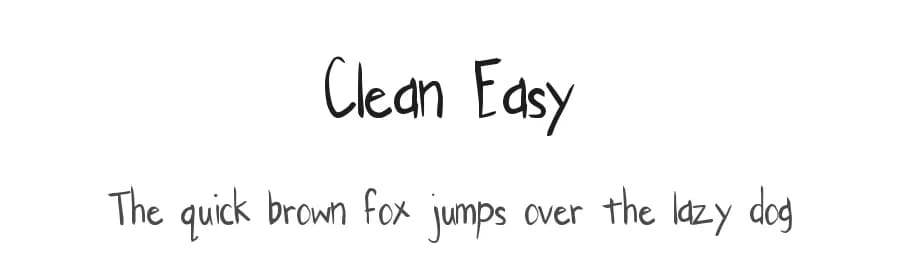 Clean Easy by Xerographer Fonts — Script Handwritten Font