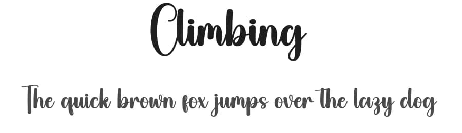 Climbing by Andi Moz — Script Handwritten Font