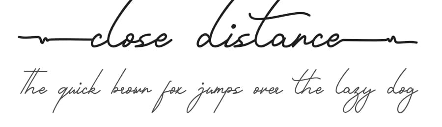 Close Distance by Edric Studio — Script Handwritten Font