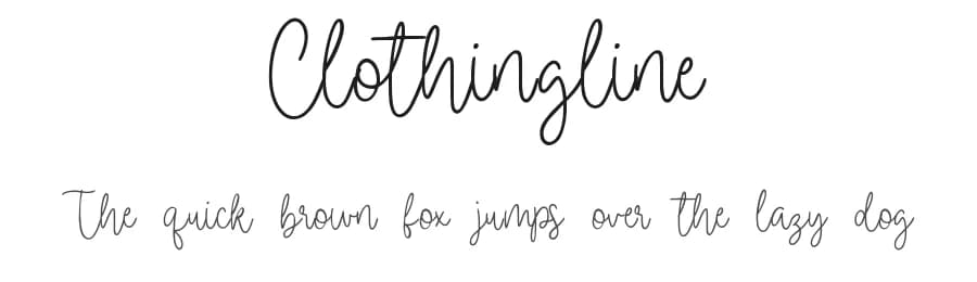 Clothingline by Allouse Studio — Script Handwritten Font