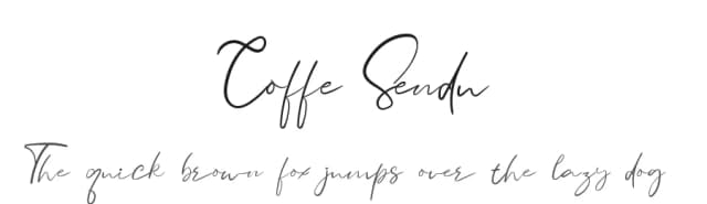 Coffe Sendu by Andang Prasetyo — Script Handwritten Font