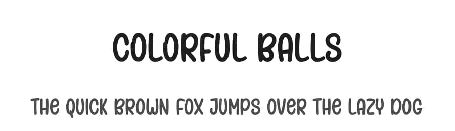 Colorful Balls by Andi Moz β Script Handwritten Font