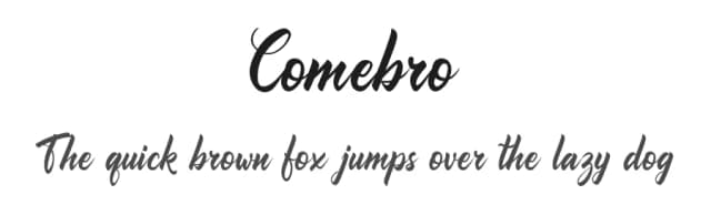 Comebro by Onne Hermawan — Script Handwritten Font