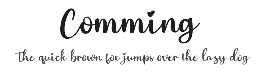 Comming by Scratchones — Script Handwritten Font