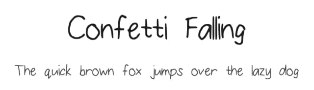 Confetti Falling by Font Fabulous — Script Handwritten Font