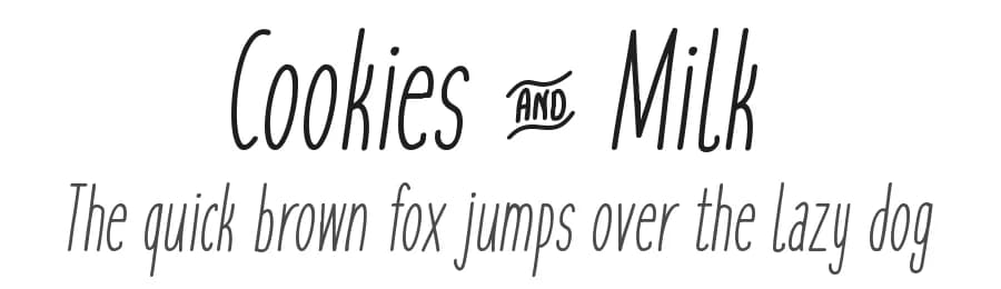 Cookies & Milk by Shaped Fonts — Script Handwritten Font