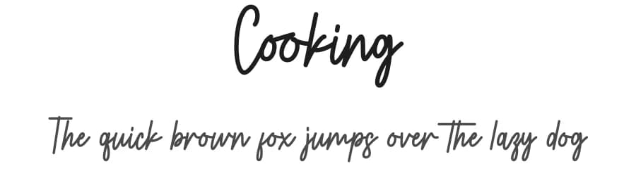 Cooking by Wahyu Studio — Script Handwritten Font