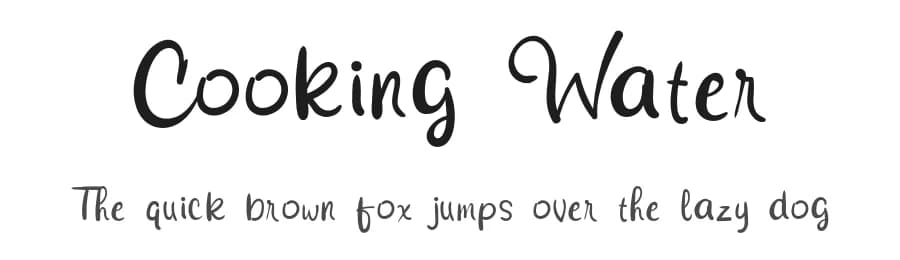 Cooking Water by Letter Jos — Script Handwritten Font