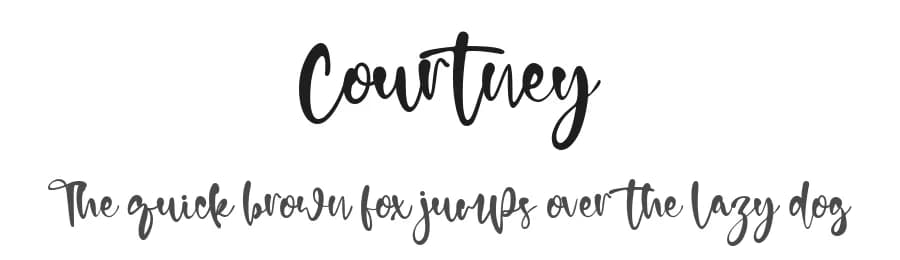 Courtney by Kong Font — Script Handwritten Font