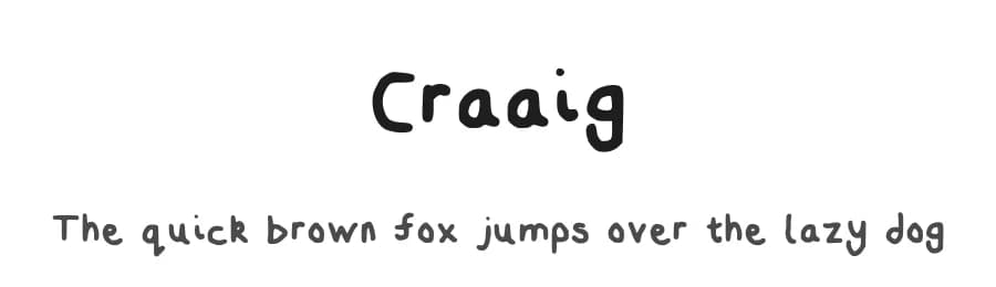 Craaig by Craaig β Script Handwritten Font