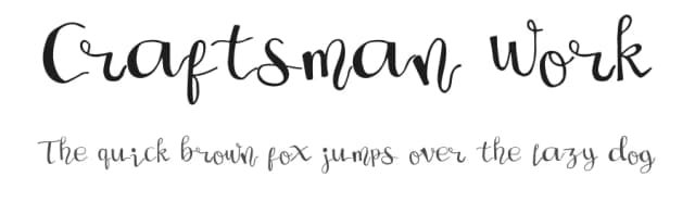 Craftsman Work by Jetsmax Studio — Script Handwritten Font