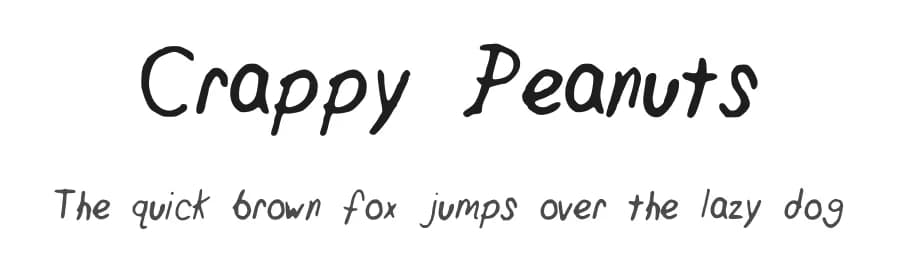 Crappy Peanuts by Mike — Script Handwritten Font