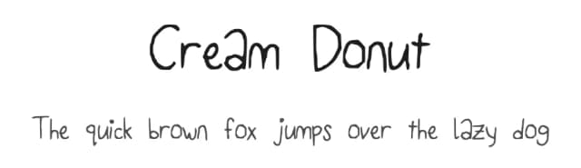 Cream Donut by Font Fabulous — Script Handwritten Font