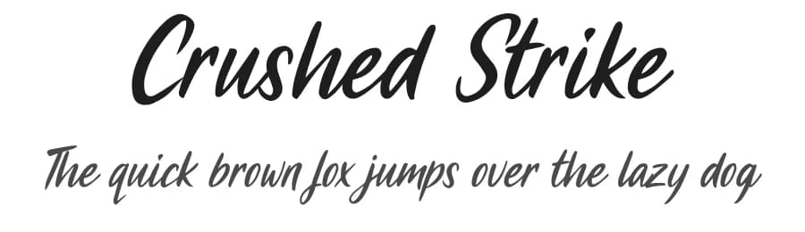 Crushed Strike by BlackFridayFont FMF — Script Handwritten Font