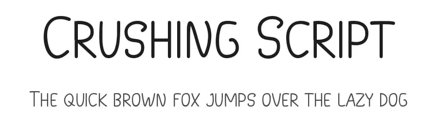 Crushing Script by Edric Studio — Script Handwritten Font