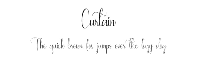 Curtain by Behind the Ink — Script Handwritten Font