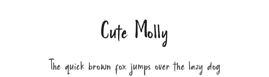 Cute Molly by MJB Letters — Script Handwritten Font