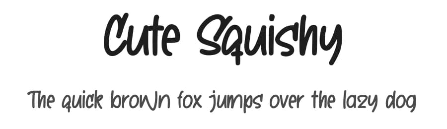 Cute Squishy by Gassstype — Script Handwritten Font