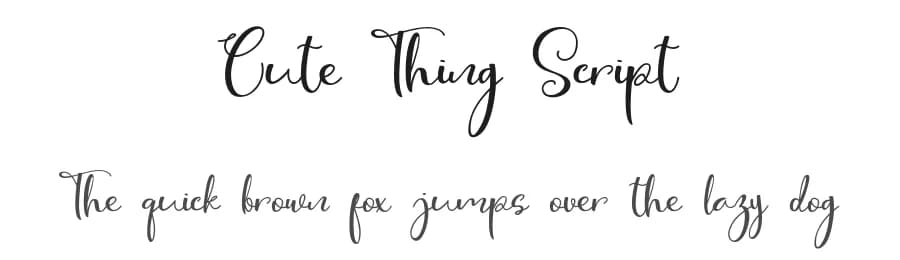 Cute Thing Script by Khurasan — Script Handwritten Font