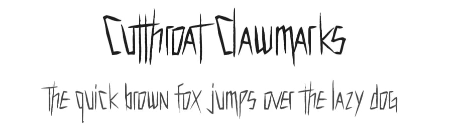 Cutthroat Clawmarks by Chequered Ink — Script Handwritten Font