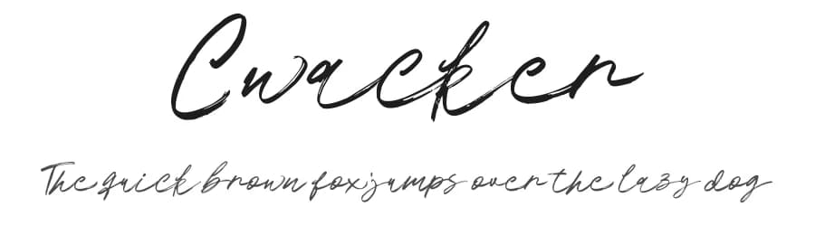 Cwacker by hustletter — Script Handwritten Font