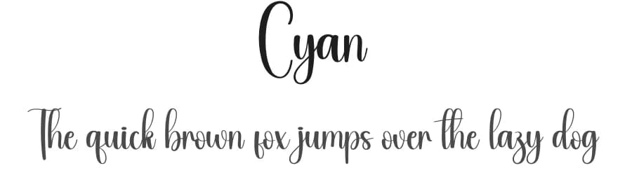 Cyan by Andi Moz — Script Handwritten Font