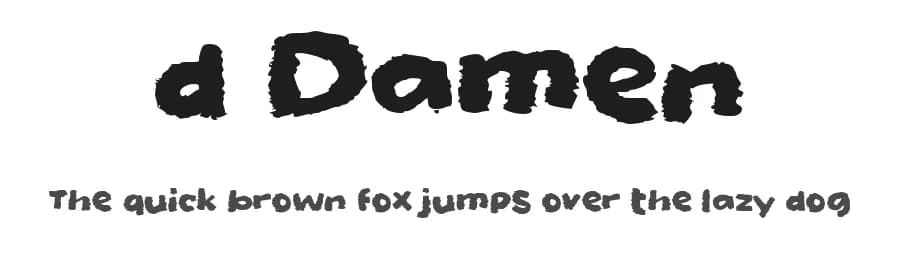 d Damen by wepfont.com — Script Handwritten Font