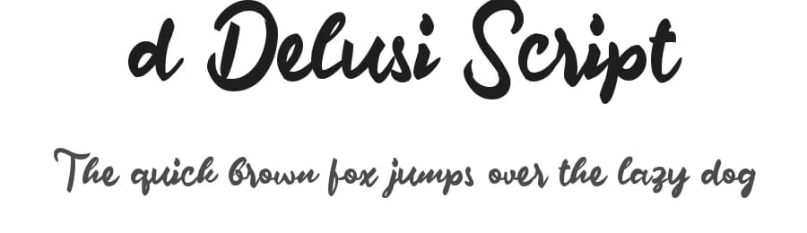 d Delusi Script by wepfont.com — Script Handwritten Font