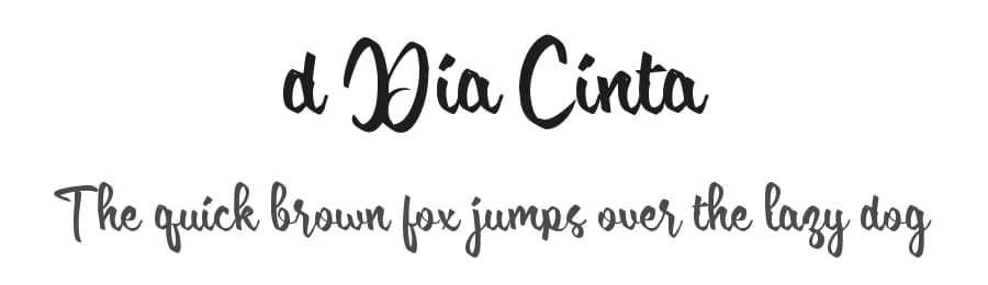 d Dia Cinta by wepfont.com — Script Handwritten Font